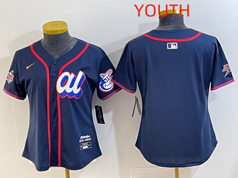 Youth 2025 Baltimore Orioles Blank Drak Blue All star Nike MLB Jersey style 02->youth mlb jersey->Youth Jersey